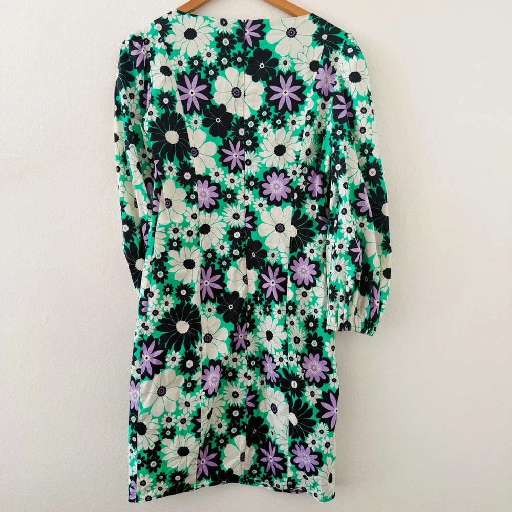 Alexia Admor Sammie Dress Floral Hippie 60s Retro Long Sleeve - Picture 5 of 6